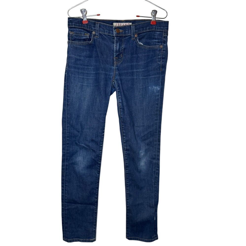 J Brand Women's Jeans The Pencil Leg Stretch Denim Mid-Rise Pants‎ Blue Sz. 29